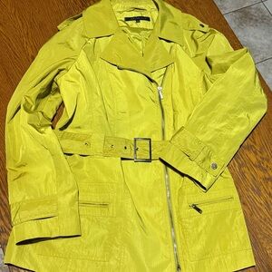 Anne Klein Vibrant Yellow Trench Coat